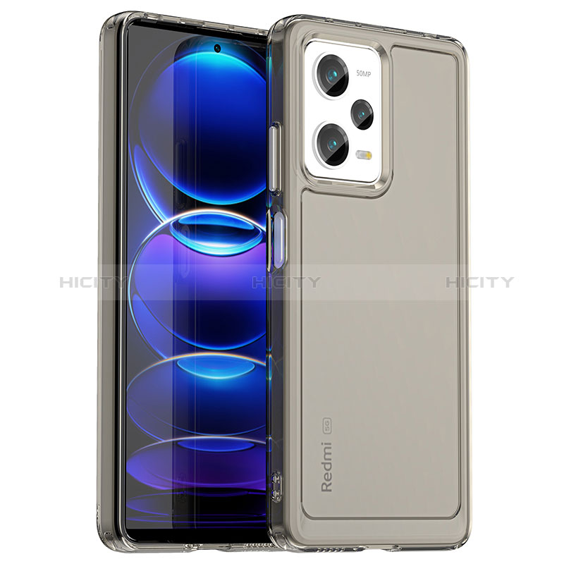 Carcasa Bumper Funda Silicona Transparente J02S para Xiaomi Redmi Note 12 Pro 5G Gris