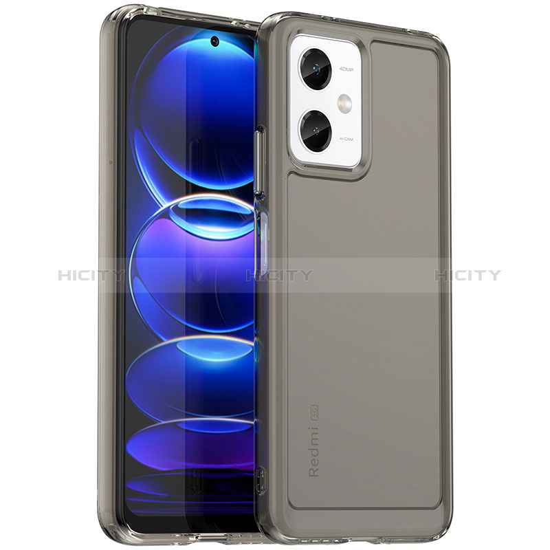 Carcasa Bumper Funda Silicona Transparente J02S para Xiaomi Redmi Note 12R Pro 5G Gris