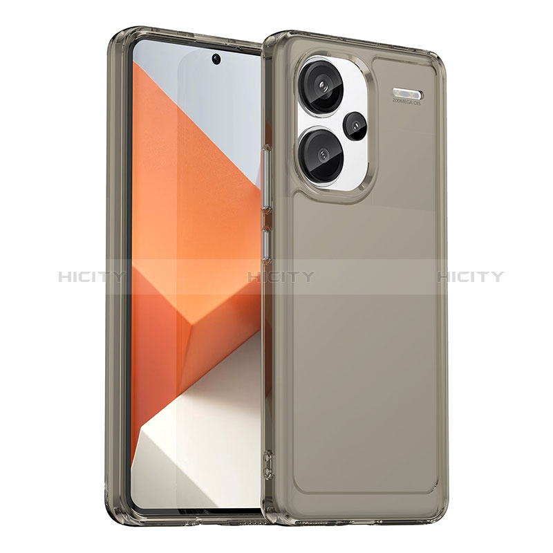 Carcasa Bumper Funda Silicona Transparente J02S para Xiaomi Redmi Note 13 Pro+ Plus 5G Gris