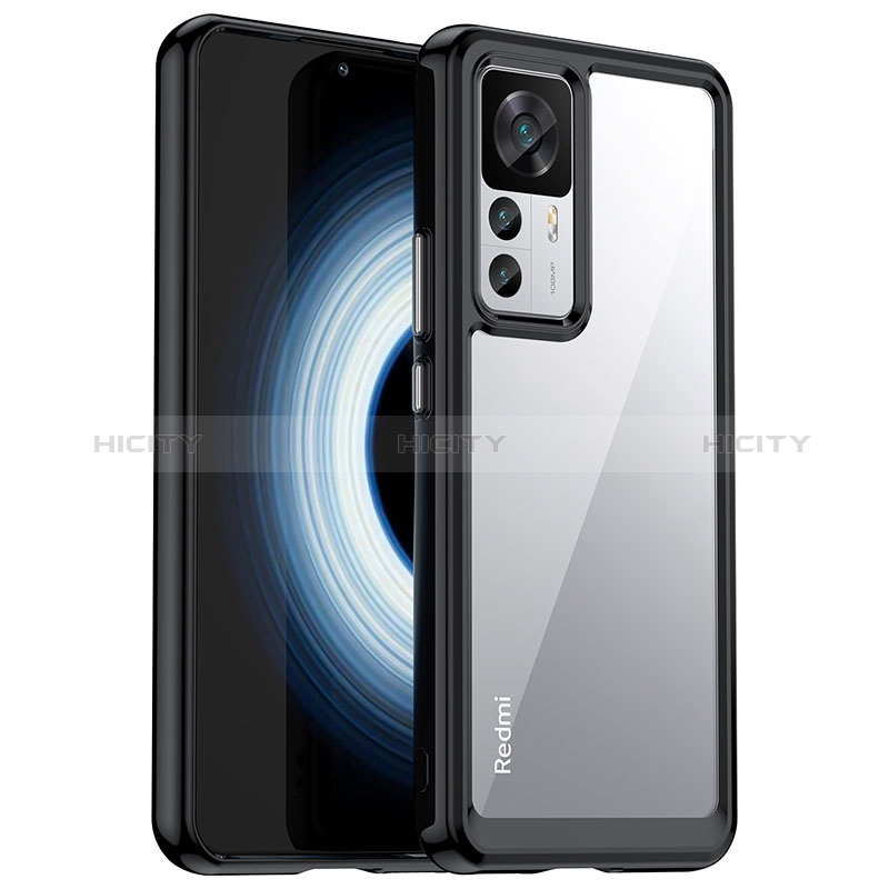 Carcasa Bumper Funda Silicona Transparente J04S para Xiaomi Mi 12T 5G Negro