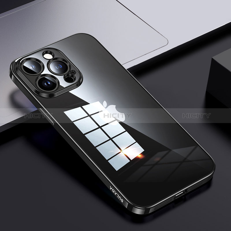 Carcasa Bumper Funda Silicona Transparente LD2 para Apple iPhone 13 Pro Max Negro