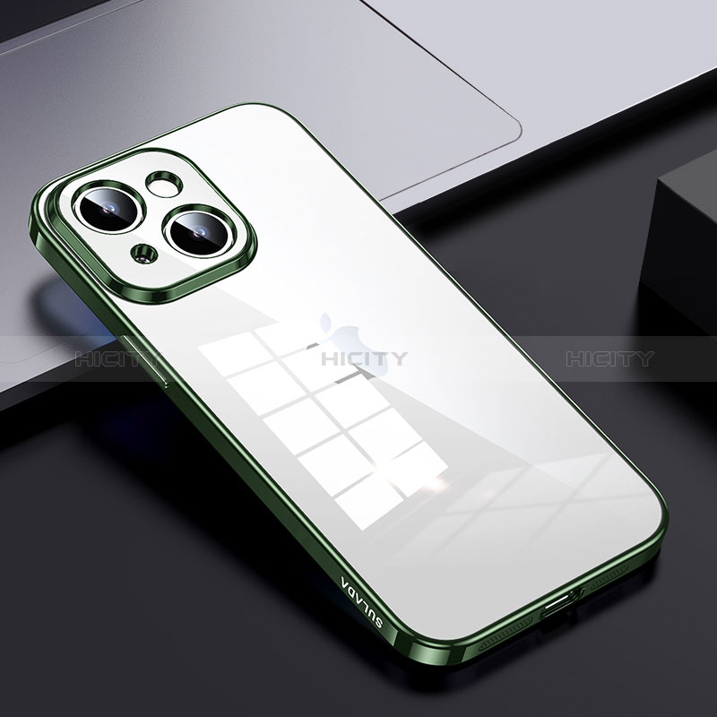 Carcasa Bumper Funda Silicona Transparente LD2 para Apple iPhone 15 Plus Verde