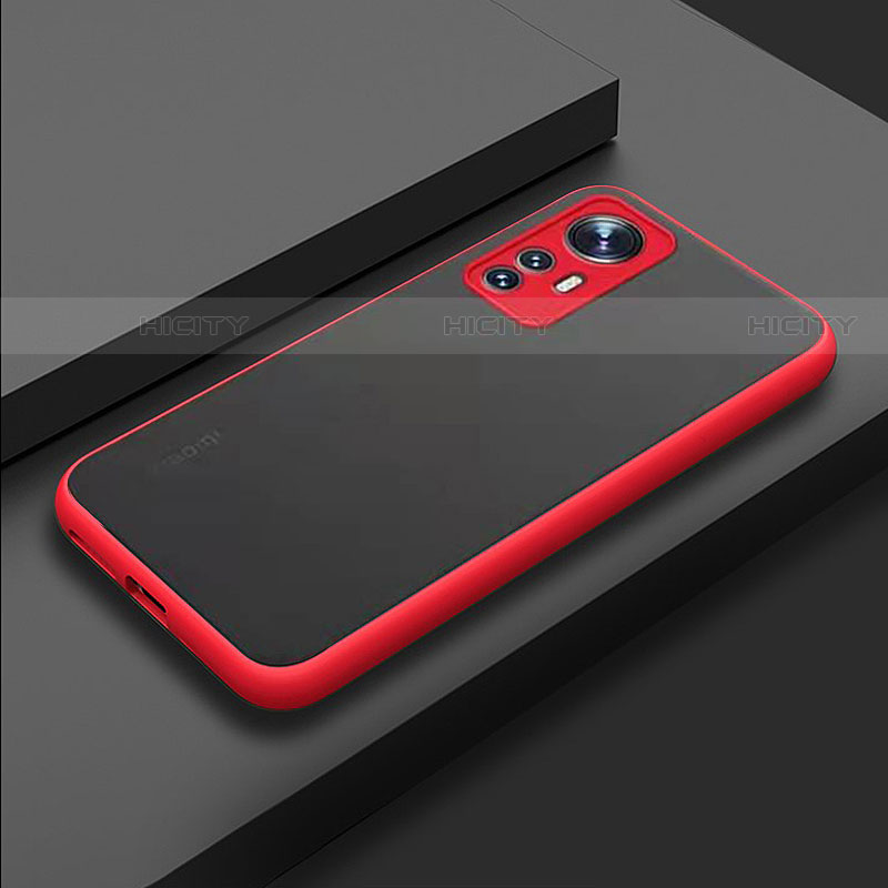 Carcasa Bumper Funda Silicona Transparente M02 para Xiaomi Mi 12 Pro 5G Rojo