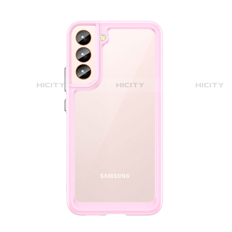 Carcasa Bumper Funda Silicona Transparente M03 para Samsung Galaxy S21 FE 5G Rosa