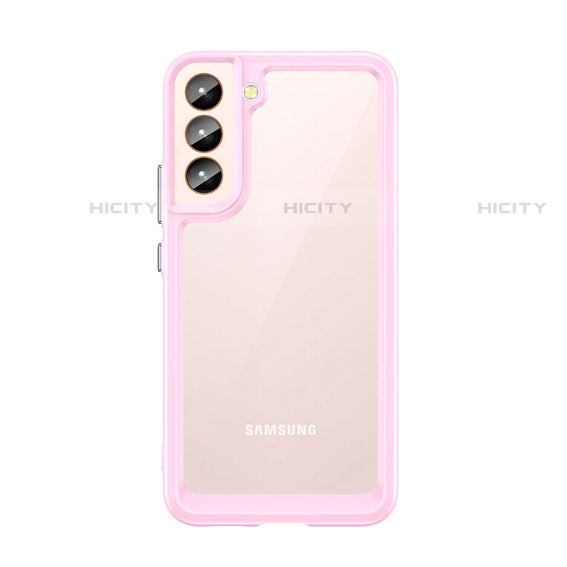 Carcasa Bumper Funda Silicona Transparente M03 para Samsung Galaxy S21 Plus 5G Rosa