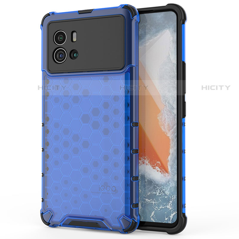 Carcasa Bumper Funda Silicona Transparente M04 para Vivo iQOO 9 5G Azul