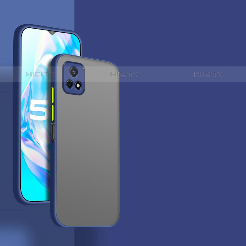 Carcasa Bumper Funda Silicona Transparente P01 para Vivo Y52s 5G Azul