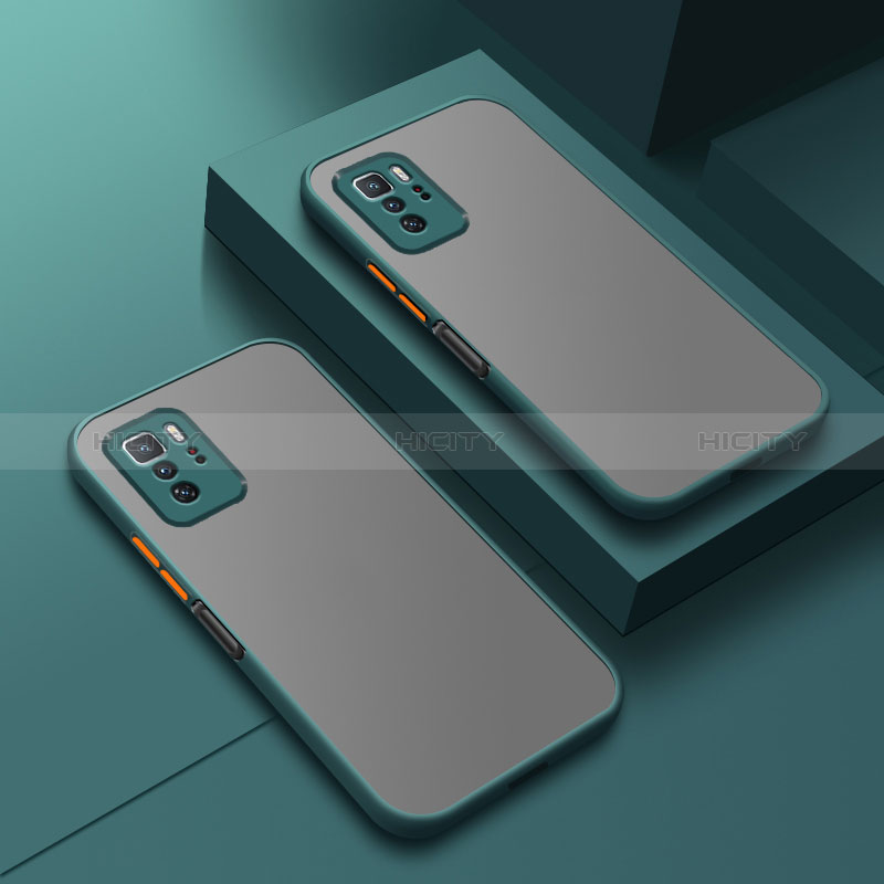Carcasa Bumper Funda Silicona Transparente P01 para Xiaomi Redmi Note 10 Pro 5G Verde