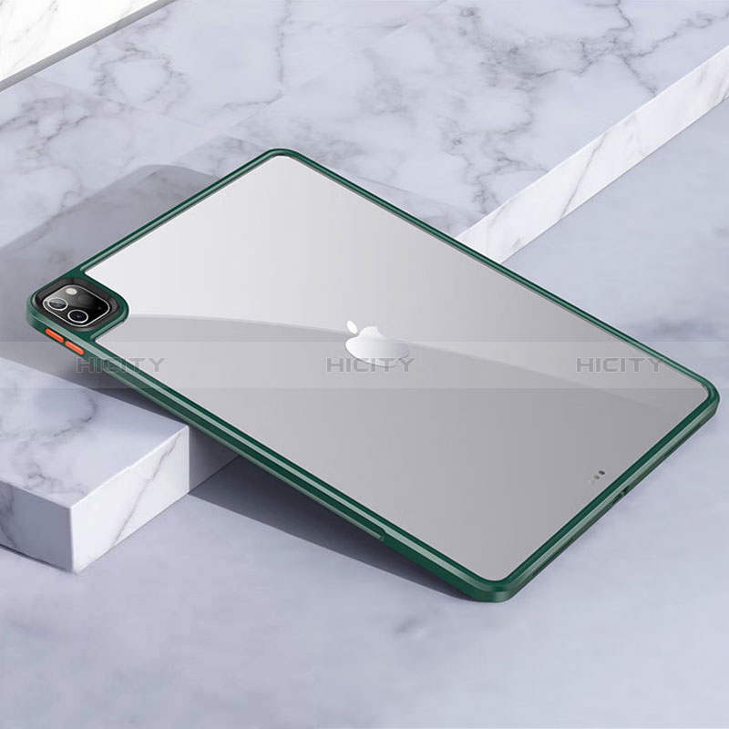 Carcasa Bumper Funda Silicona Transparente para Apple iPad Pro 12.9 (2022) Verde