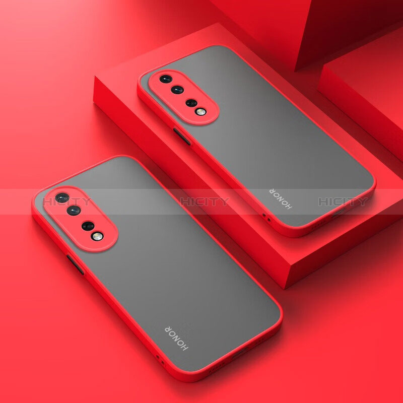 Carcasa Bumper Funda Silicona Transparente para Huawei Honor 90 Pro 5G Rojo