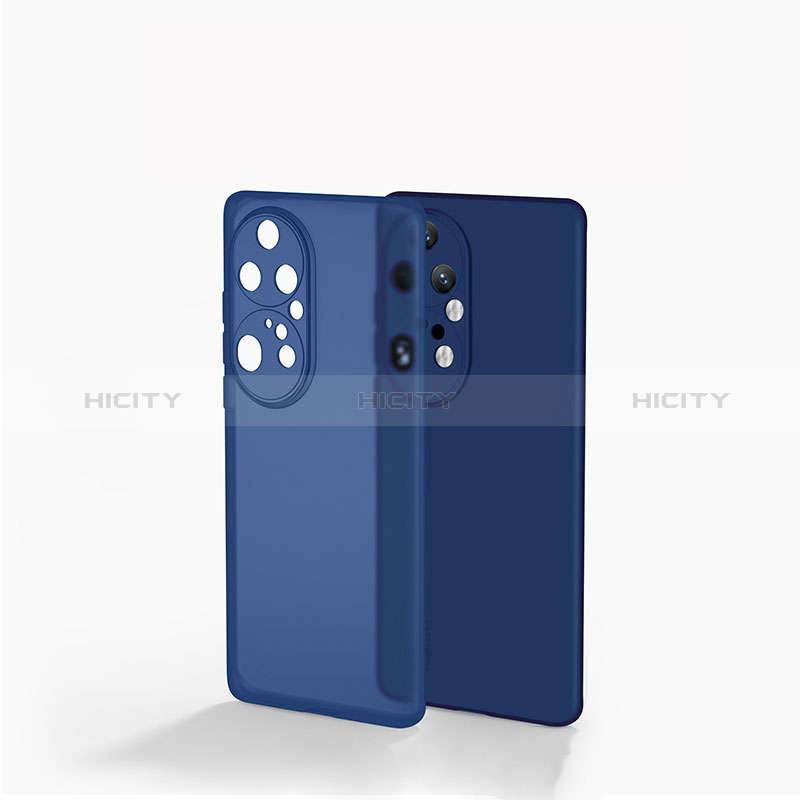 Carcasa Bumper Funda Silicona Transparente para Huawei P50 Pro Azul