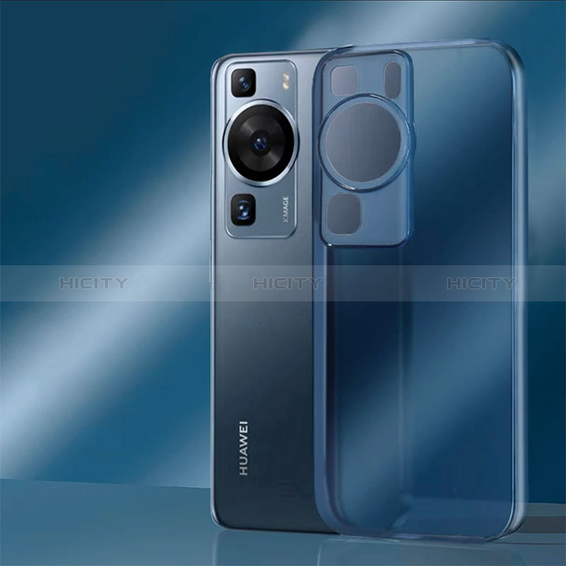 Carcasa Bumper Funda Silicona Transparente para Huawei P60 Azul