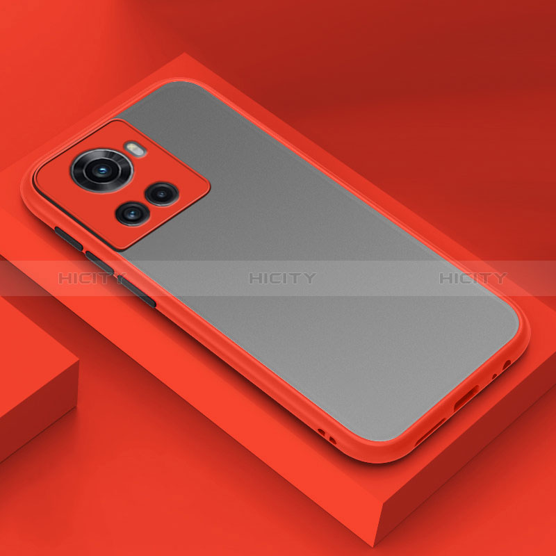 Carcasa Bumper Funda Silicona Transparente para OnePlus Ace 5G Rojo