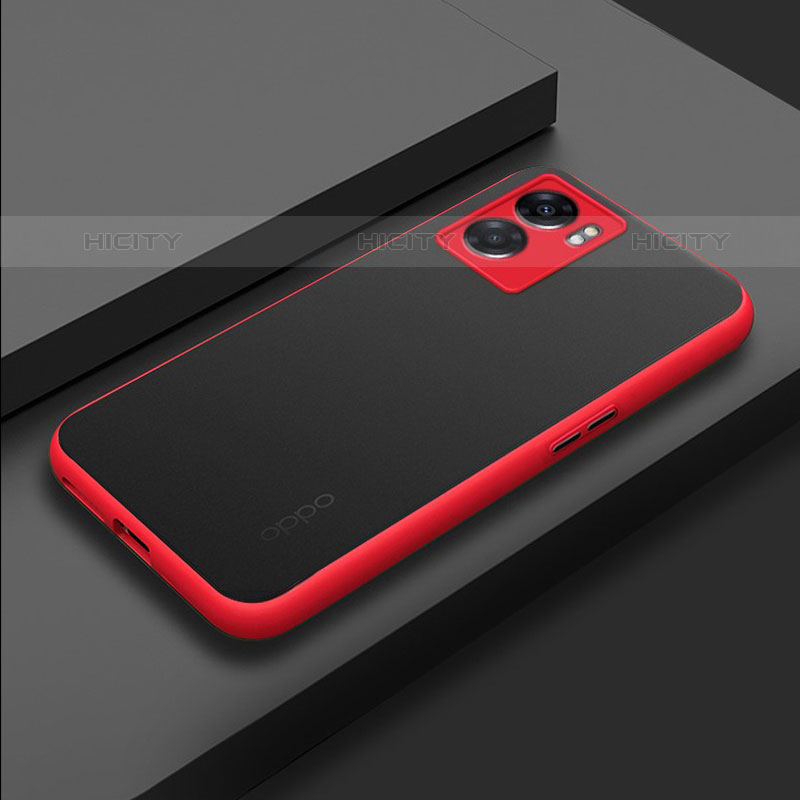 Carcasa Bumper Funda Silicona Transparente para OnePlus Nord N300 5G Rojo