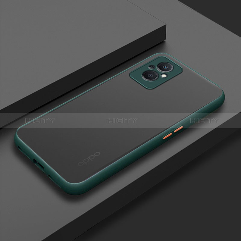 Carcasa Bumper Funda Silicona Transparente para Oppo A96 5G Verde Noche