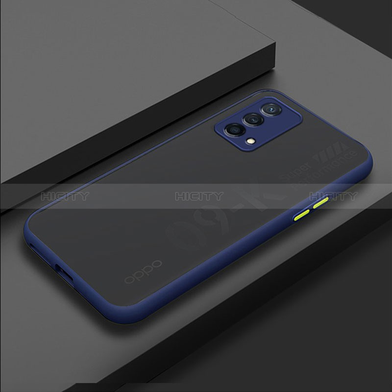 Carcasa Bumper Funda Silicona Transparente para Oppo K9 5G Azul