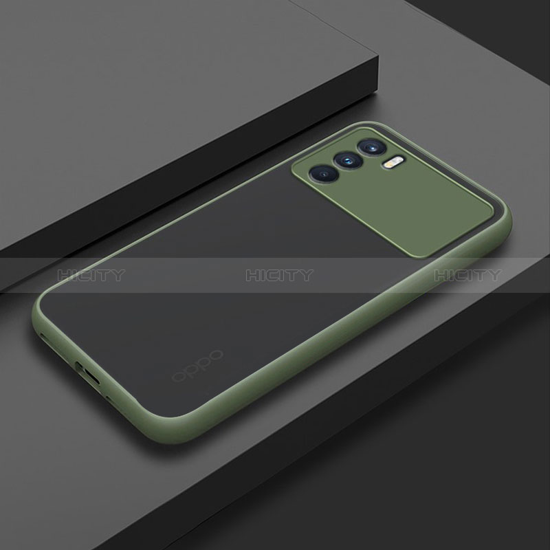 Carcasa Bumper Funda Silicona Transparente para Oppo K9 5G Ejercito Verde