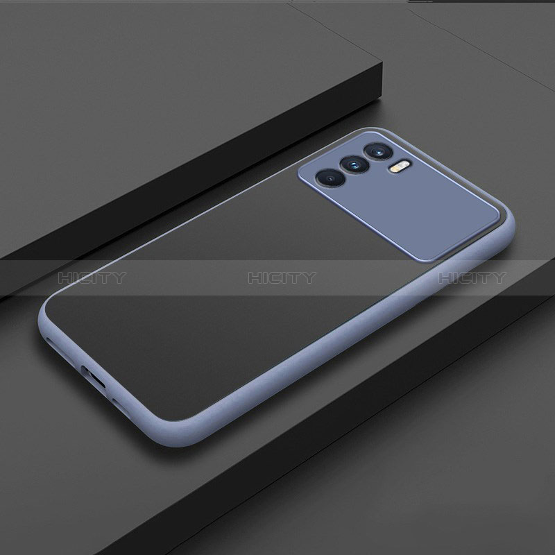 Carcasa Bumper Funda Silicona Transparente para Oppo K9 Pro 5G Gris Lavanda