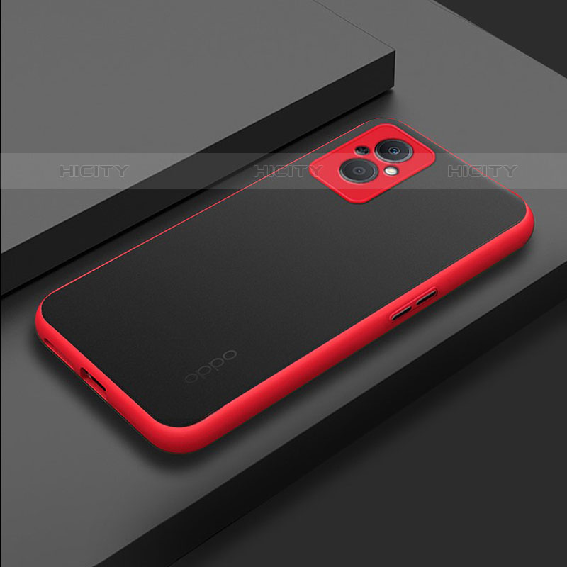 Carcasa Bumper Funda Silicona Transparente para Oppo Reno7 Lite 5G Rojo