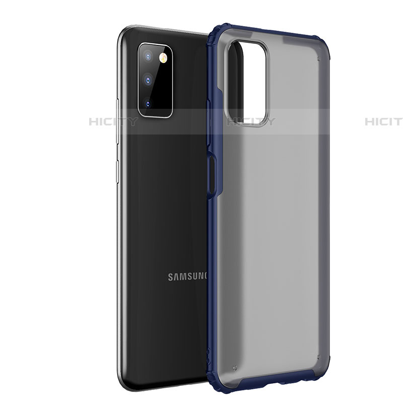 Carcasa Bumper Funda Silicona Transparente para Samsung Galaxy A03s Azul