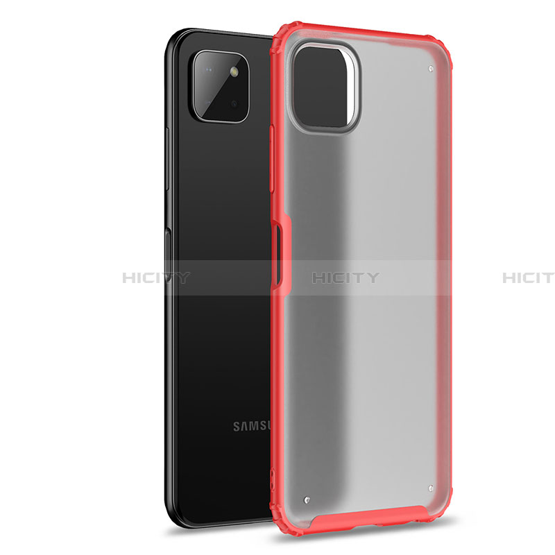 Carcasa Bumper Funda Silicona Transparente para Samsung Galaxy A22 5G Rojo