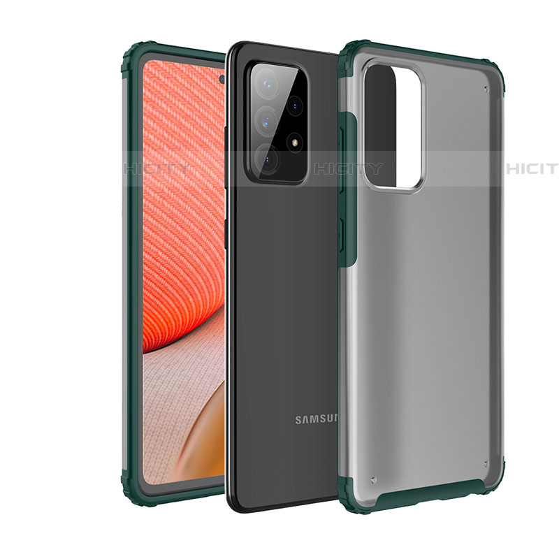 Carcasa Bumper Funda Silicona Transparente para Samsung Galaxy A72 4G Verde