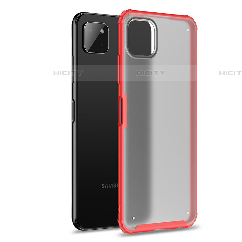 Carcasa Bumper Funda Silicona Transparente para Samsung Galaxy F42 5G Rojo