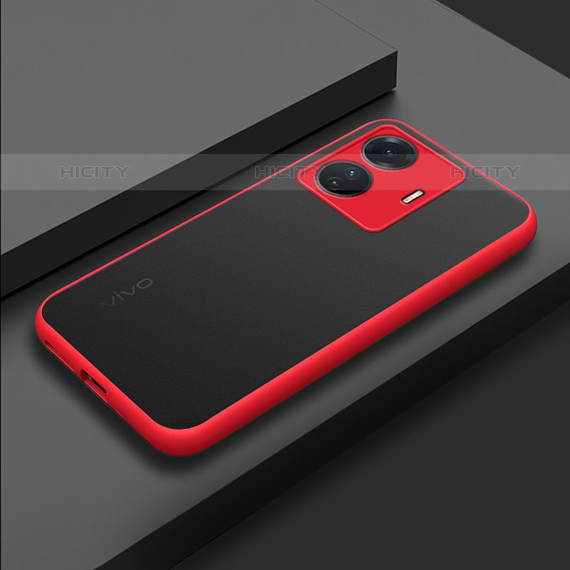 Carcasa Bumper Funda Silicona Transparente para Vivo iQOO Z6 Pro 5G Rojo