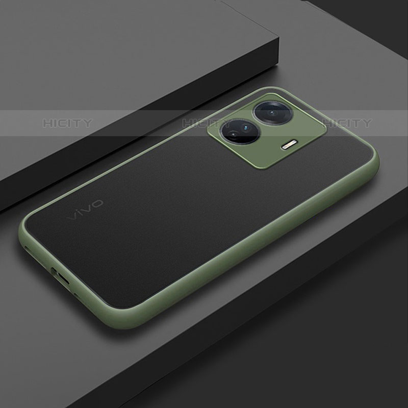 Carcasa Bumper Funda Silicona Transparente para Vivo T1 Pro 5G Ejercito Verde