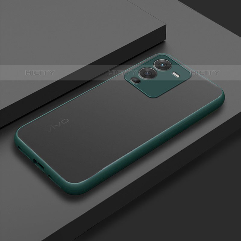 Carcasa Bumper Funda Silicona Transparente para Vivo V25 Pro 5G Verde