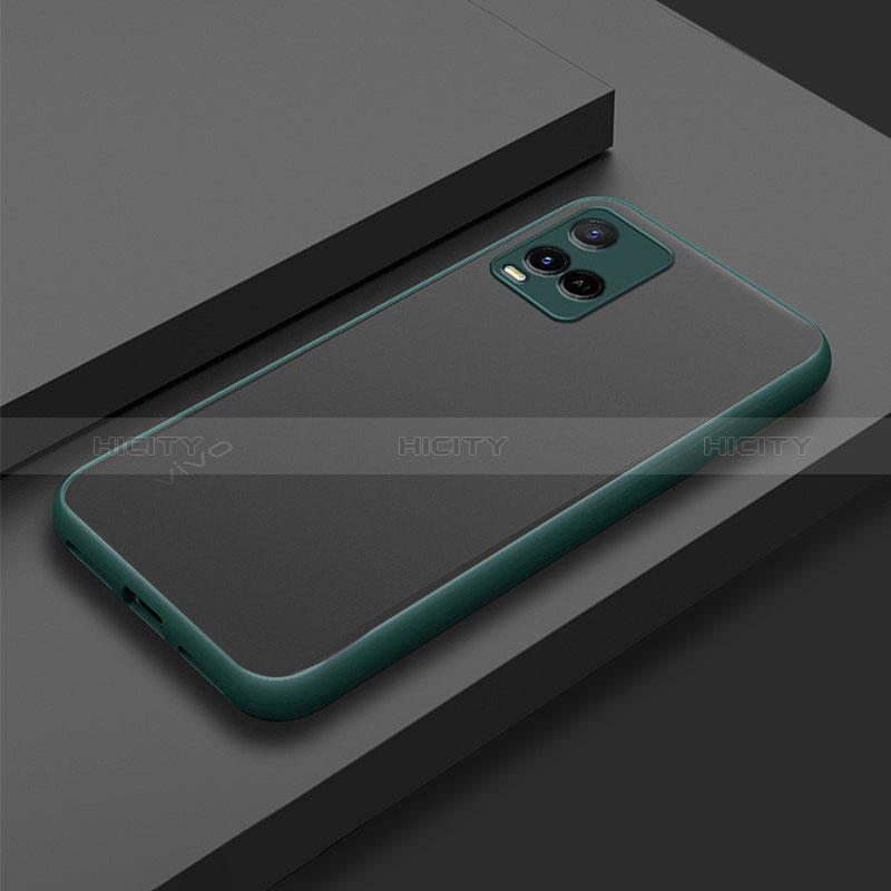 Carcasa Bumper Funda Silicona Transparente para Vivo Y21 Verde Noche