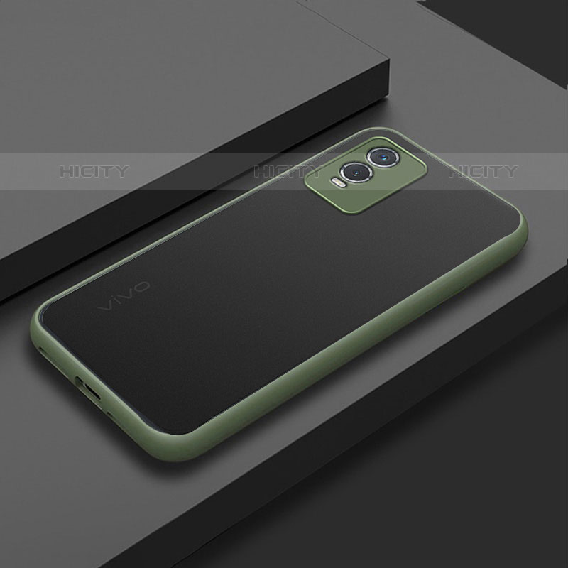 Carcasa Bumper Funda Silicona Transparente para Vivo Y74s 5G Ejercito Verde