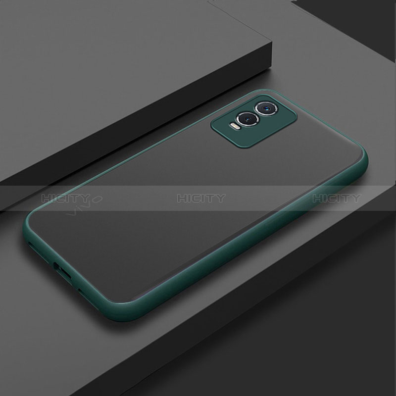 Carcasa Bumper Funda Silicona Transparente para Vivo Y76s 5G Verde