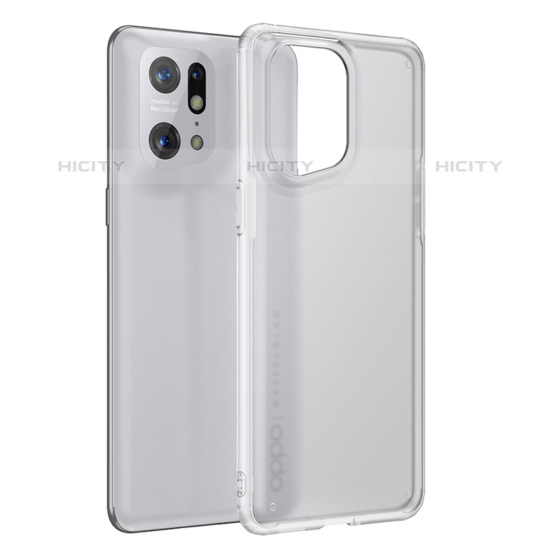 Carcasa Bumper Funda Silicona Transparente W01L para Oppo Find X5 Pro 5G Claro