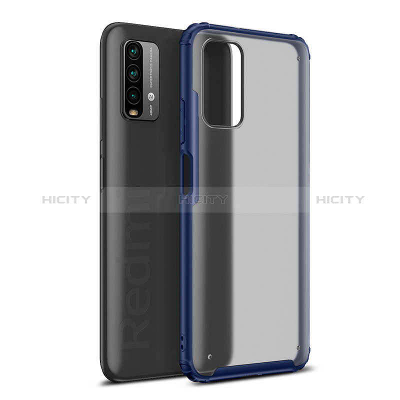 Carcasa Bumper Funda Silicona Transparente WL1 para Xiaomi Redmi 9 Power Azul