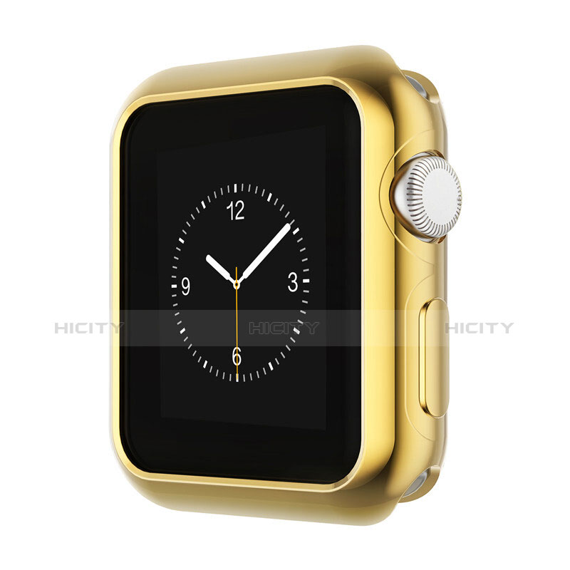 Carcasa Bumper Lujo Marco de Aluminio A01 para Apple iWatch 3 38mm Oro