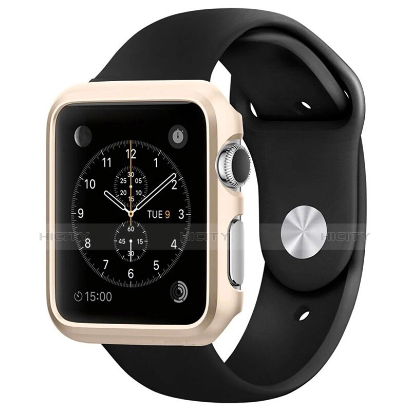 Carcasa Bumper Lujo Marco de Aluminio C01 para Apple iWatch 3 38mm Oro