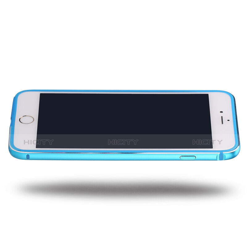 Carcasa Bumper Lujo Marco de Aluminio para Apple iPhone 6 Azul Cielo