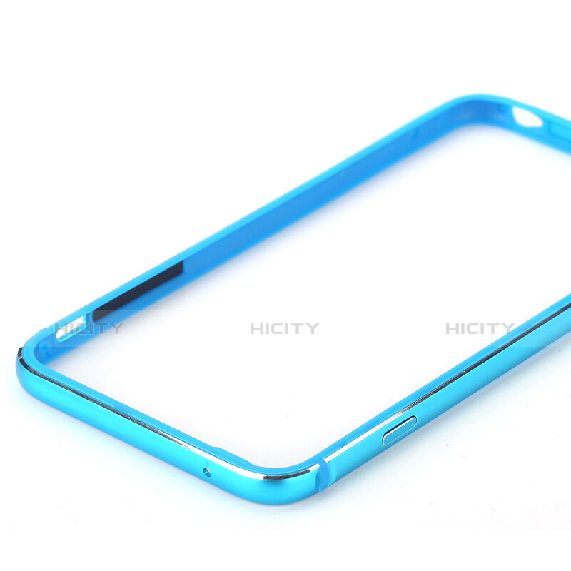 Carcasa Bumper Lujo Marco de Aluminio para Apple iPhone 6 Azul Cielo