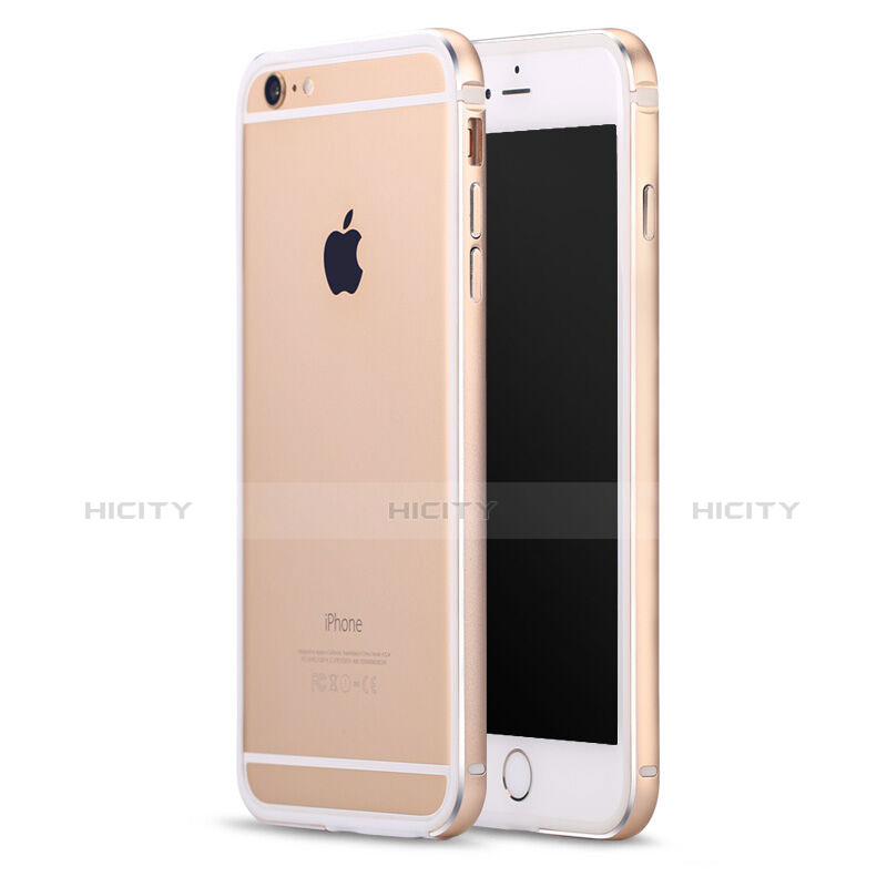 Carcasa Bumper Lujo Marco de Aluminio para Apple iPhone 6 Oro