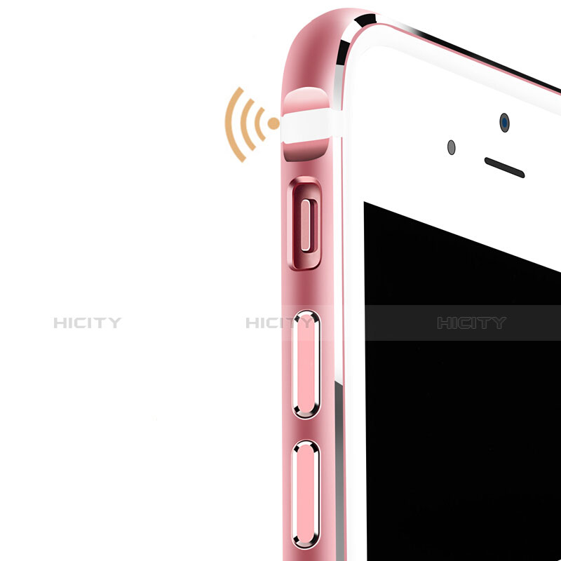 Carcasa Bumper Lujo Marco de Aluminio para Apple iPhone 7 Oro Rosa