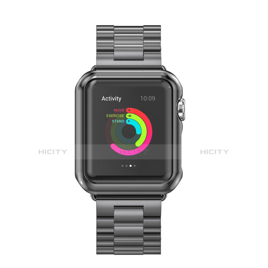 Carcasa Bumper Lujo Marco de Aluminio para Apple iWatch 42mm Gris