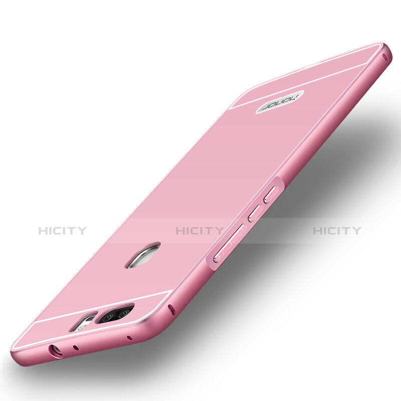 Carcasa Bumper Lujo Marco de Aluminio para Huawei Honor V8 Rosa