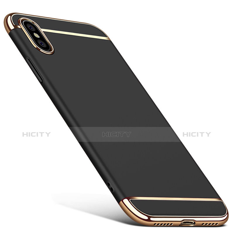 Carcasa Bumper Lujo Marco de Metal y Plastico C02 para Apple iPhone Xs Negro