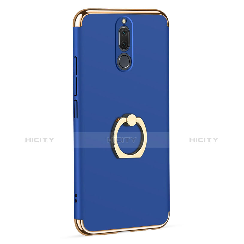 Carcasa Bumper Lujo Marco de Metal y Plastico con Anillo de dedo Soporte para Huawei Nova 2i Azul