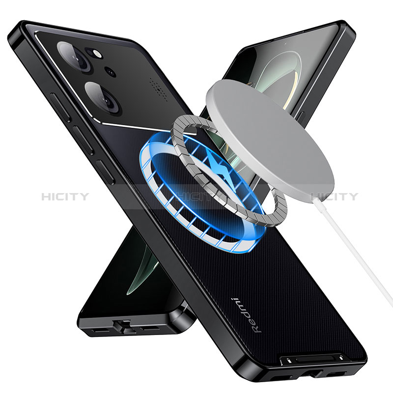 Carcasa Bumper Lujo Marco de Metal y Plastico Funda con Mag-Safe Magnetic LK1 para Xiaomi Mi 13T Pro 5G