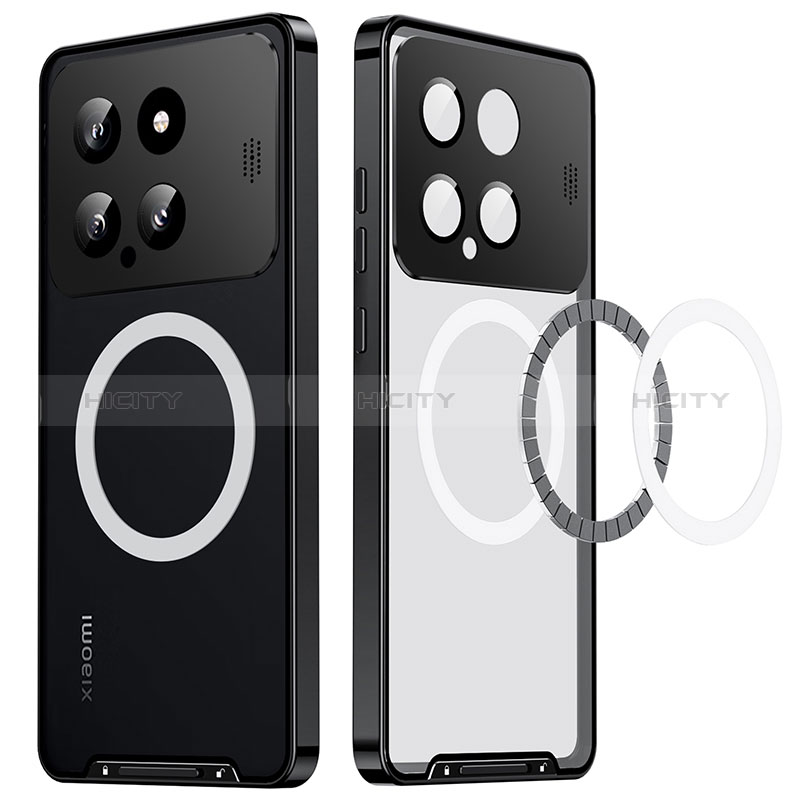 Carcasa Bumper Lujo Marco de Metal y Plastico Funda con Mag-Safe Magnetic LK1 para Xiaomi Mi 14 Pro 5G