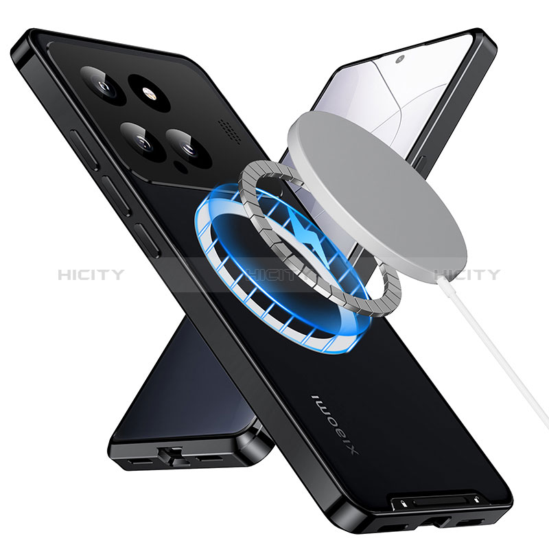 Carcasa Bumper Lujo Marco de Metal y Plastico Funda con Mag-Safe Magnetic LK1 para Xiaomi Mi 14 Pro 5G