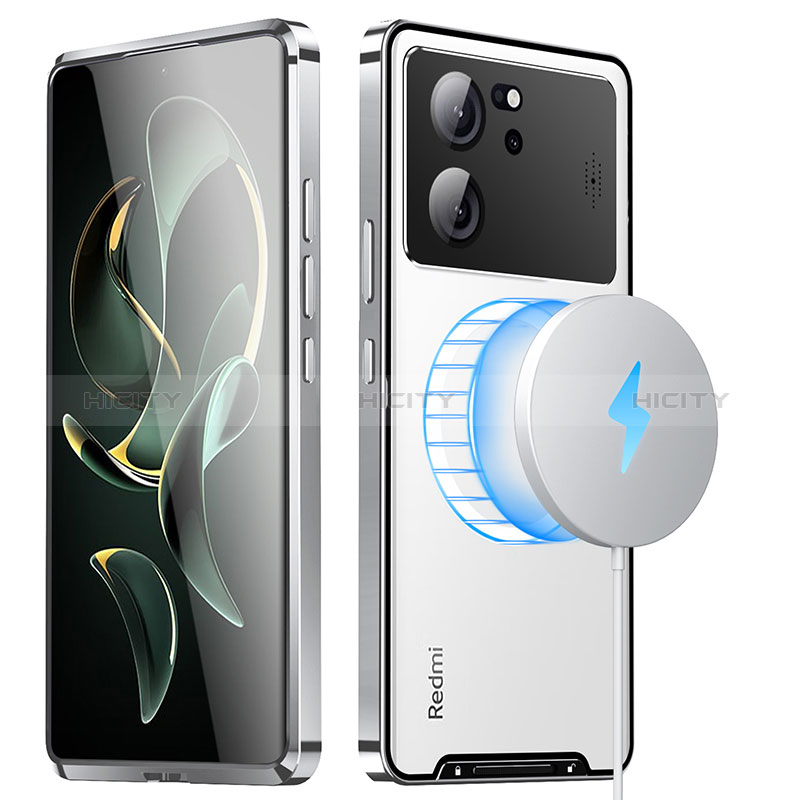 Carcasa Bumper Lujo Marco de Metal y Plastico Funda con Mag-Safe Magnetic LK1 para Xiaomi Redmi K60 Ultra 5G