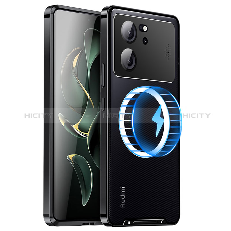 Carcasa Bumper Lujo Marco de Metal y Plastico Funda con Mag-Safe Magnetic LK1 para Xiaomi Redmi K60 Ultra 5G